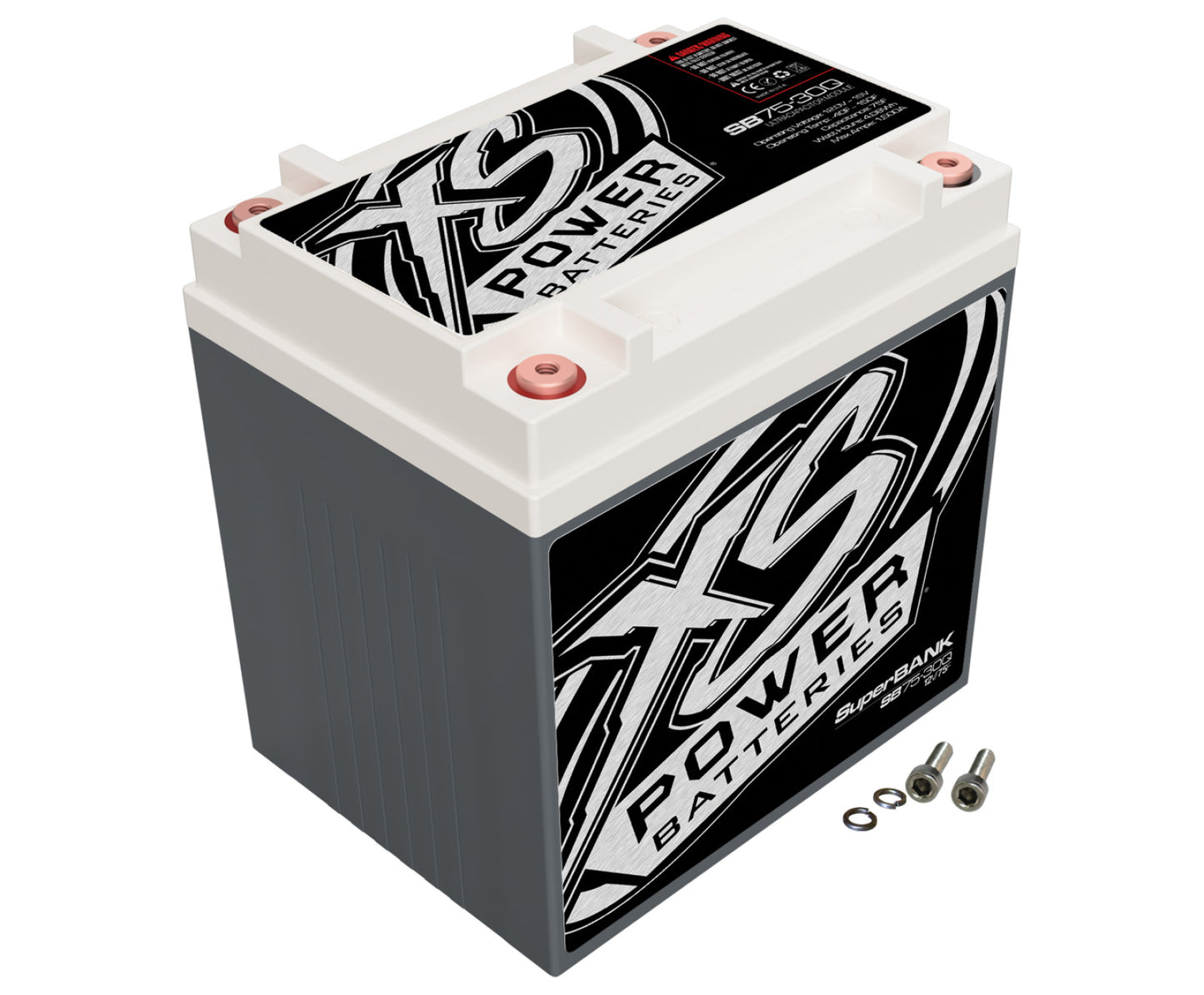 XS Power Batteries 12V Powersports Super Bank Capacitor Modules - M6 Terminal Bolts Included 1500 Max Amps SB75-30Q