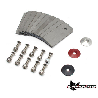 Blue Fender Washer 10 Pack (aluminum Washer Bolt Body Clip 1/8" Tab)