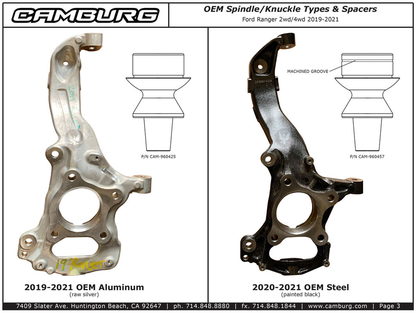 Camburg Ford Performance Uniball Upper Arms