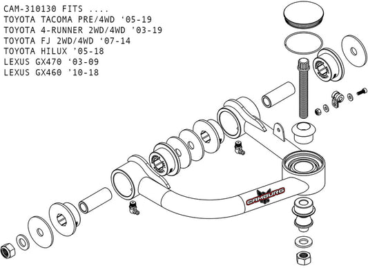 1.25" Performance Uniball Upper Arms (w/ Covers)