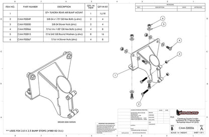Camburg Toyota Bump Stop Mount Kit