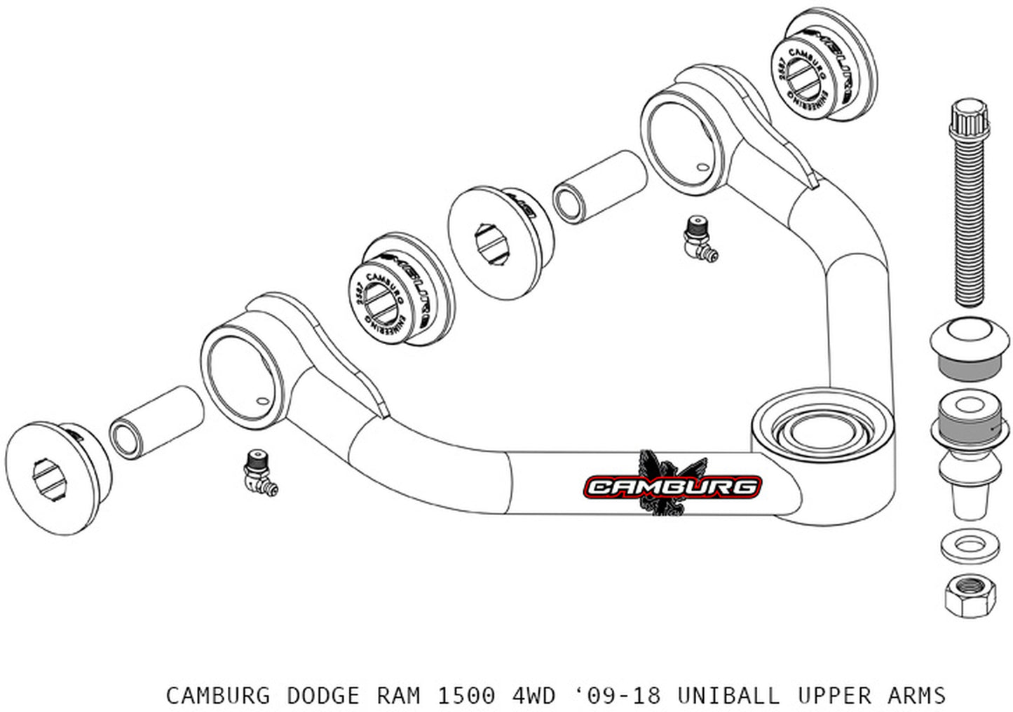 1.25" Performance Uniball Upper Arms (w/ Covers)
