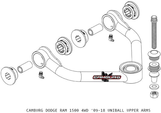 1.25" Performance Uniball Upper Arms (w/ Covers)