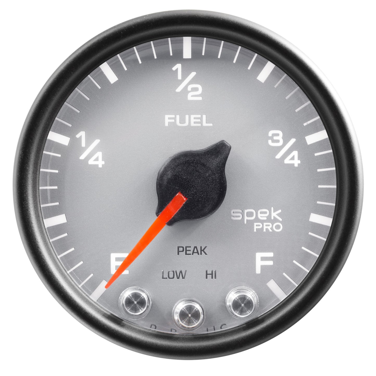 AutoMeter 2-1/16 in. FUEL LEVEL PROGRAMMABLE 0-300 O SPEK-PRO SILVER/BLACK P31222