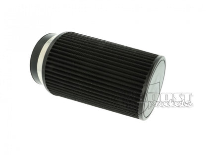 BOOST products Universal Air Filter 100mm (3-15/16") ID Connection, 200mm (7-7/8") Length, Black IN-LU-200-100