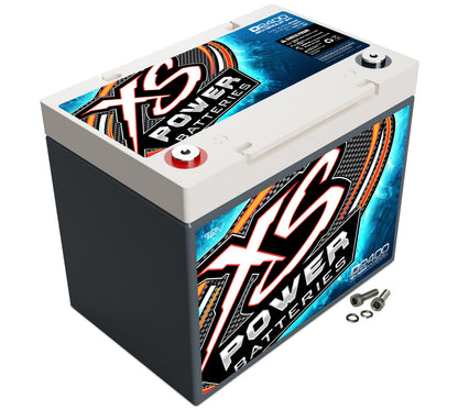 XS Power Batteries 12V AGM D Series Batteries - M6 Terminal Bolts Included 3500 Max Amps D2400