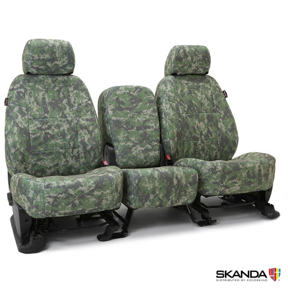 Coverking Custom Seat Cover Skanda Camo Black Sides