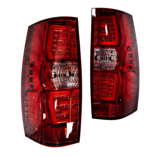 WINJET 2007-2014 Chevy Suburban / Tahoe LED Sequential Tail light-(Chrome /Red) CTRNG0663-CR-SQ