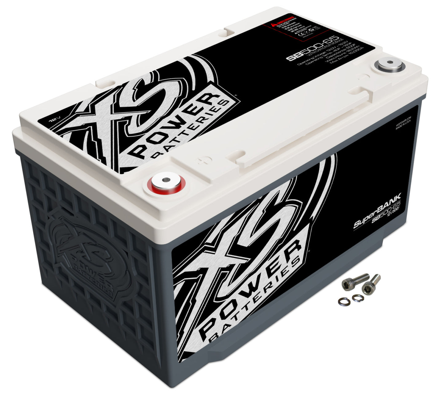 XS Power Batteries 12V Super Bank Capacitor Modules - M6 Terminal Bolts Included 10000 Max Amps SB500-65