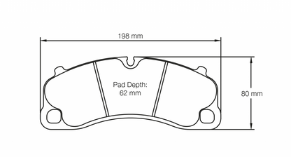 PAGID Racing Pagid Porsche 991 911 Speedster, GT3/RS, Turbo, Cayman GT4 RST3 Front Brake Pads 4924-RST3