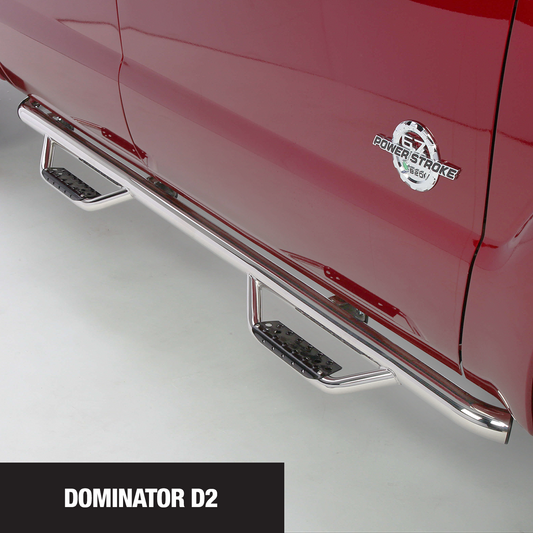 Go Rhino D24156PS Dominator Classic D2 SideSteps With Mounting Bracket Kit Polished Stainless Steel