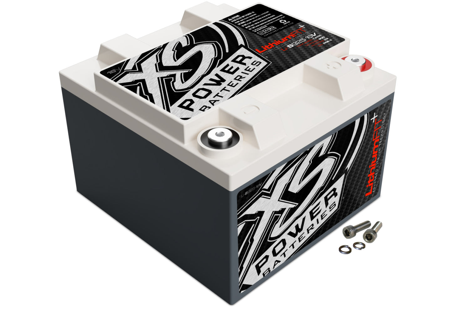 XS Power Batteries Lithium Racing 16V Batteries - Stud Adaptors/Terminal Bolts Included 1200 Max Amps Li-S925-16