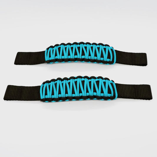 Adjustable Paracord Door Limiting Straps For 1987-2021 Jeep Wrangler YJ/TJ/JK/JKU/JL/JLU/Gladiator Teal Pair