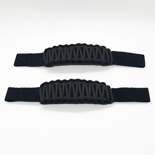 Adjustable Paracord Door Limiting Straps For 1987-2021 Jeep Wrangler YJ/TJ/JK/JKU/JL/JLU/Gladiator Black Pair