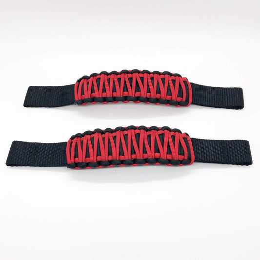 Adjustable Paracord Door Limiting Straps For 1987-2021 Jeep Wrangler YJ/TJ/JK/JKU/JL/JLU/Gladiator Red Pair