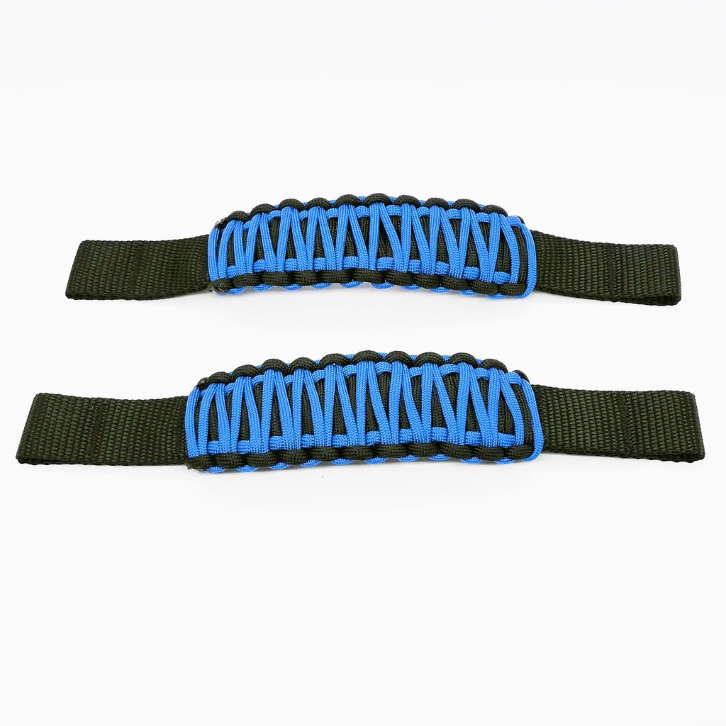 Adjustable Paracord Door Limiting Straps For 1987-2021 Jeep Wrangler YJ/TJ/JK/JKU/JL/JLU/Gladiator Royal Blue Pair