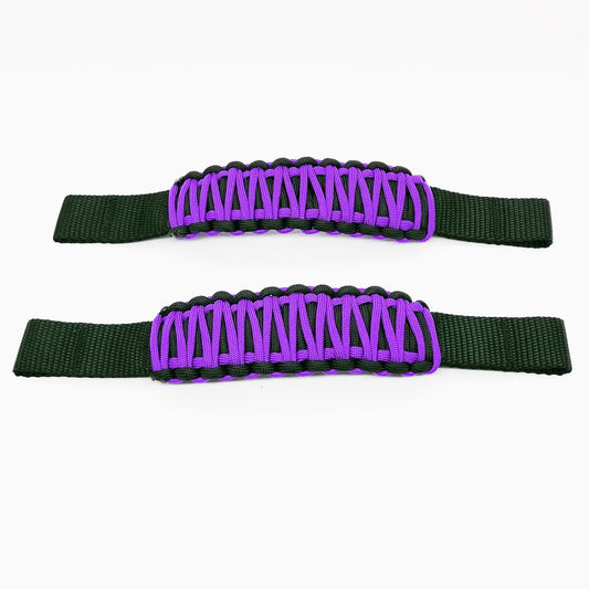 Adjustable Paracord Door Limiting Straps For 1987-2021 Jeep Wrangler YJ/TJ/JK/JKU/JL/JLU/Gladiator Purple Pair