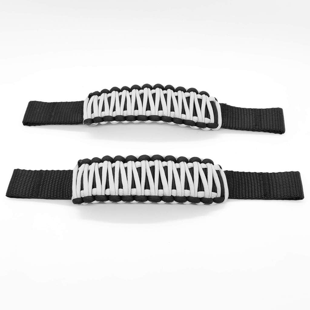 Adjustable Paracord Door Limiting Straps For 1987-2021 Jeep Wrangler YJ/TJ/JK/JKU/JL/JLU/Gladiator White Pair