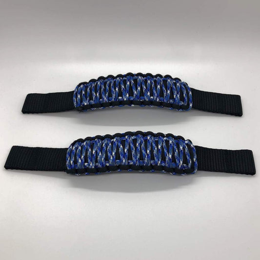 Adjustable Paracord Door Limiting Straps For 1987-2021 Jeep Wrangler YJ/TJ/JK/JKU/JL/JLU/Gladiator Blue Camo Pair