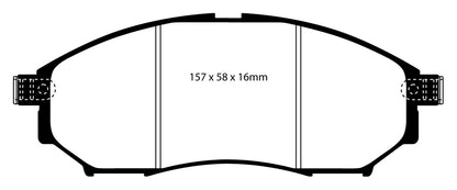 EBC DP61671 6000 Series Greenstuff Truck/SUV Brakes Disc Pads