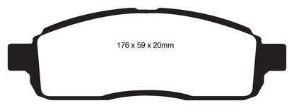 EBC DP61843 6000 Series Greenstuff Truck/SUV Brakes Disc Pads