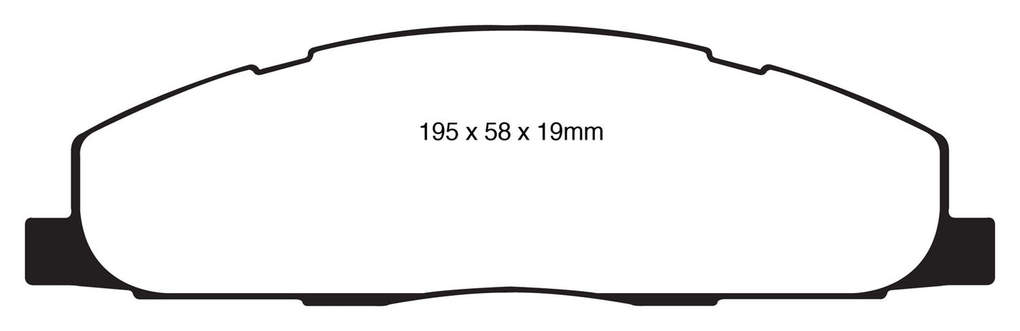 EBC DP61848 6000 Series Greenstuff Truck/SUV Brakes Disc Pads