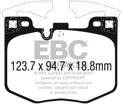 EBC DP62302 6000 Series Greenstuff Truck/SUV Brakes Disc Pads