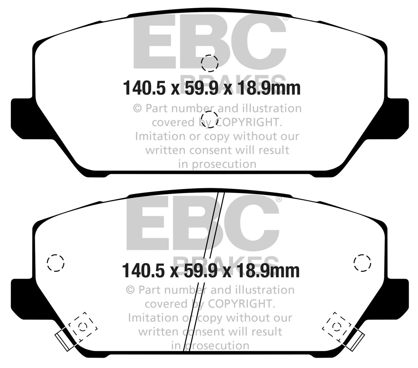 EBC DP52343NDX Bluestuff NDX Full Race Brake Pads