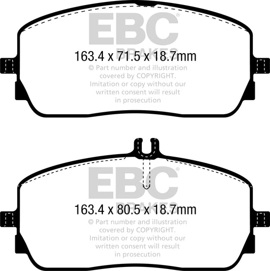 EBC DP62390 6000 Series Greenstuff Truck/SUV Brakes Disc Pads