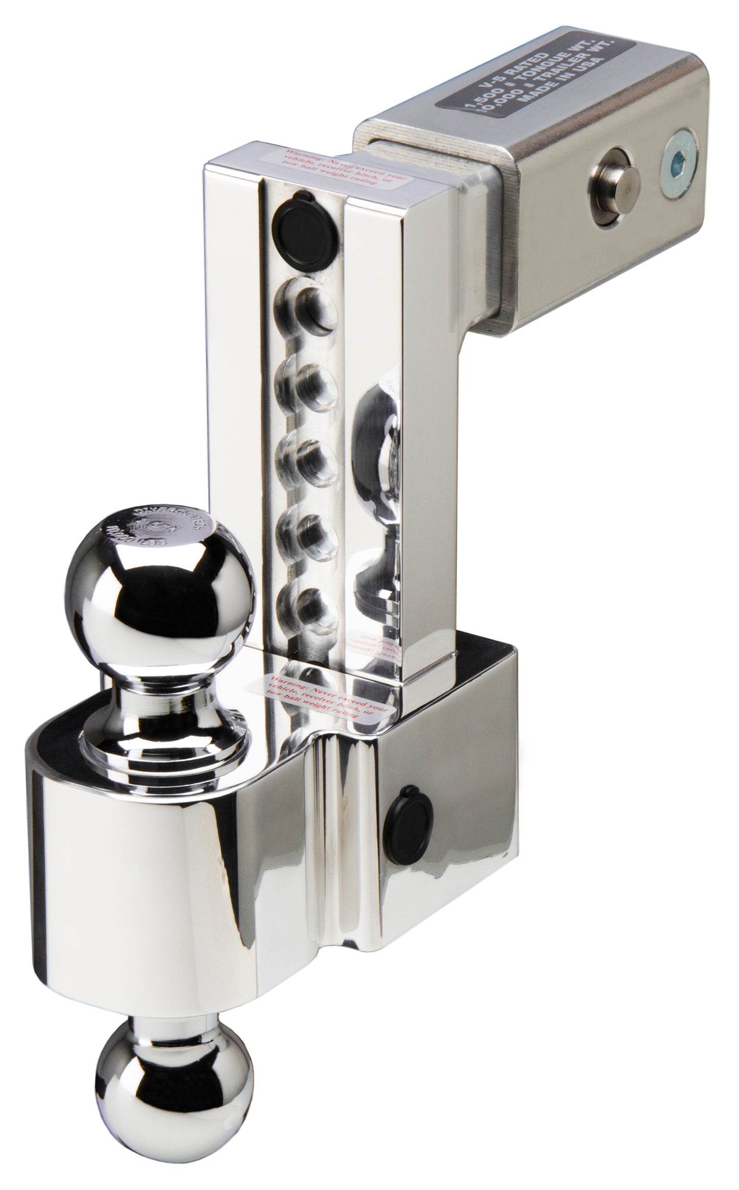 Fastway Trailer - Flash 6 In. Secure Locking 2.5 In. Shank 2 In. & 2-5/16 In. Stainless Balls 44-00-4606-2S