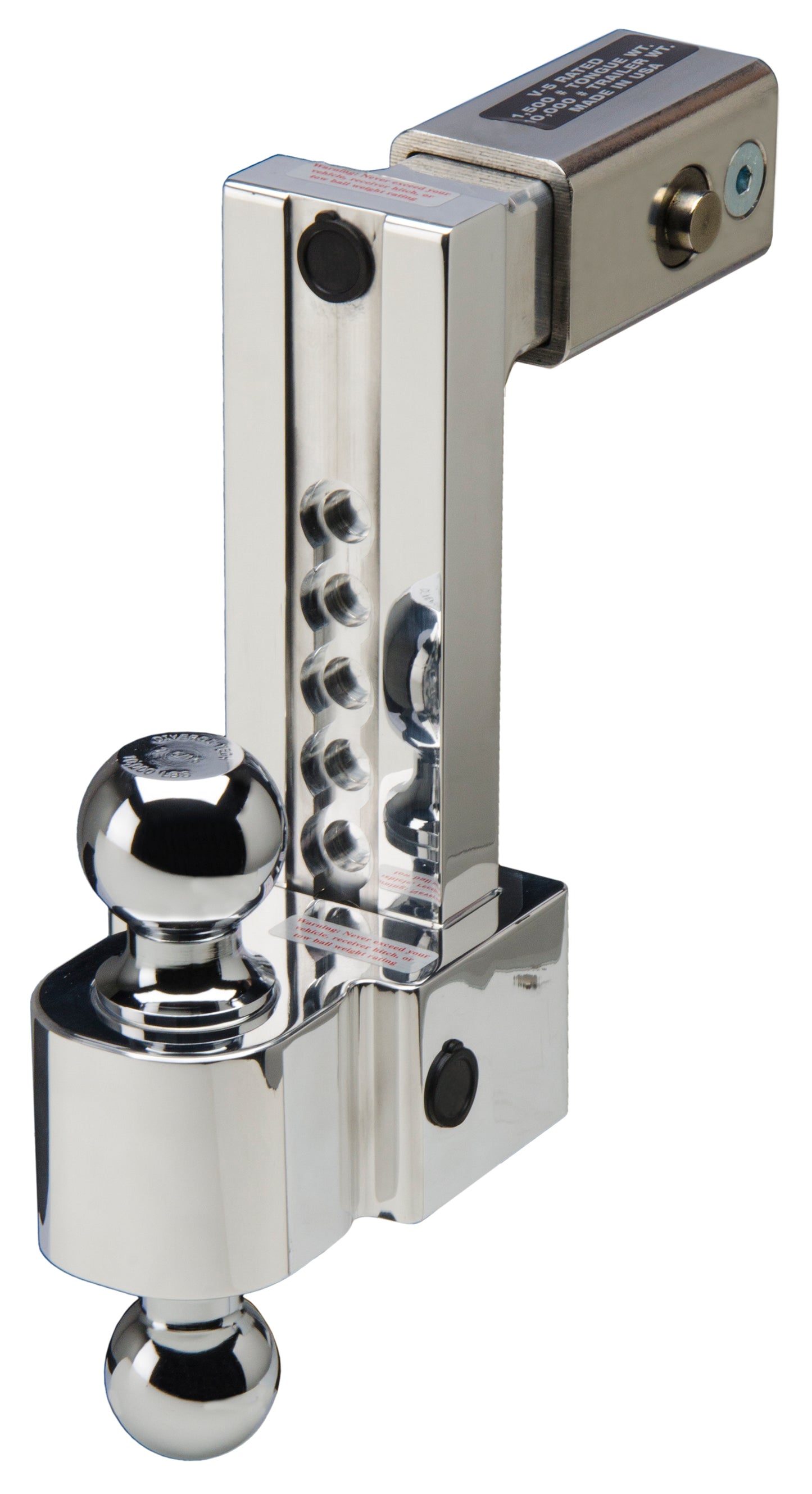 Fastway Trailer - Flash 8 In. Secure Locking 2.5 In. Shank 2 In. & 2-5/16 In. Stainless Balls 44-00-4806-2S