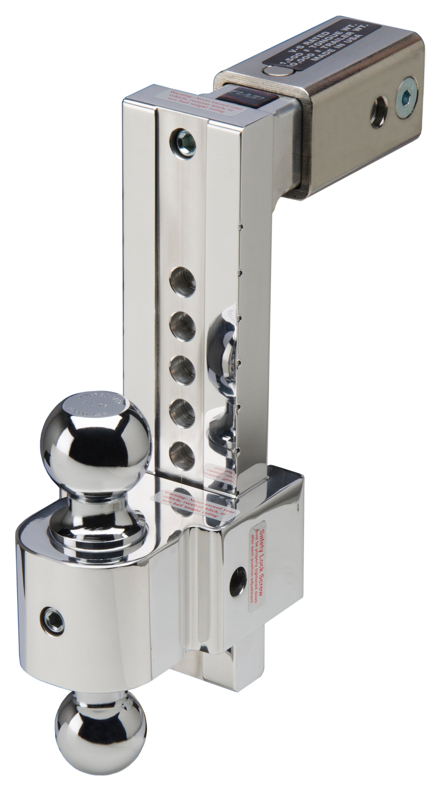 Fastway Trailer - Flash 10 In. Silent Tow 2.5 In. Shank 2 In. & 2-5/16 In. Stainless Balls 47-00-3906-2S