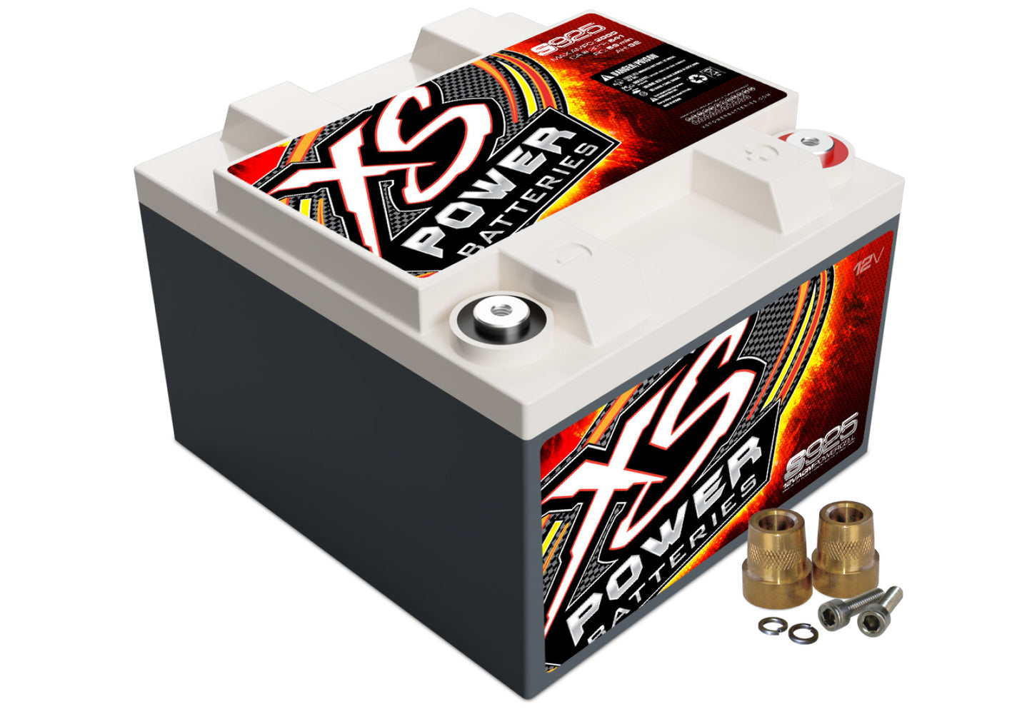 XS Power Batteries 12V AGM S Series Batteries - Automotive Terminals Included 2000 Max Amps S925