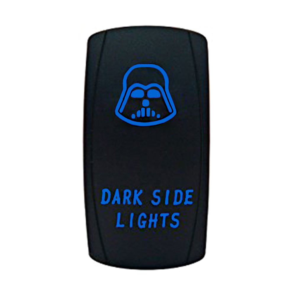 Quake LED - QW857 - Rocker Switch Dark Side Lights 2 Way 5 Pin Blue