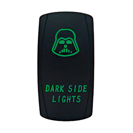 Quake LED - QW858 - Rocker Switch Dark Side Lights 2 Way 5 Pin Green
