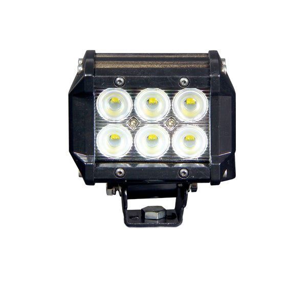 Quake LED - QUD028 - 4 Inch LED Light Bar Dual Row 18 Watt Spot Defcon Series