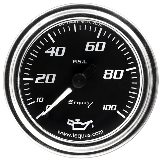 Equus 2 in. Chrome Mechanical Oil Pressure Gauge E7244