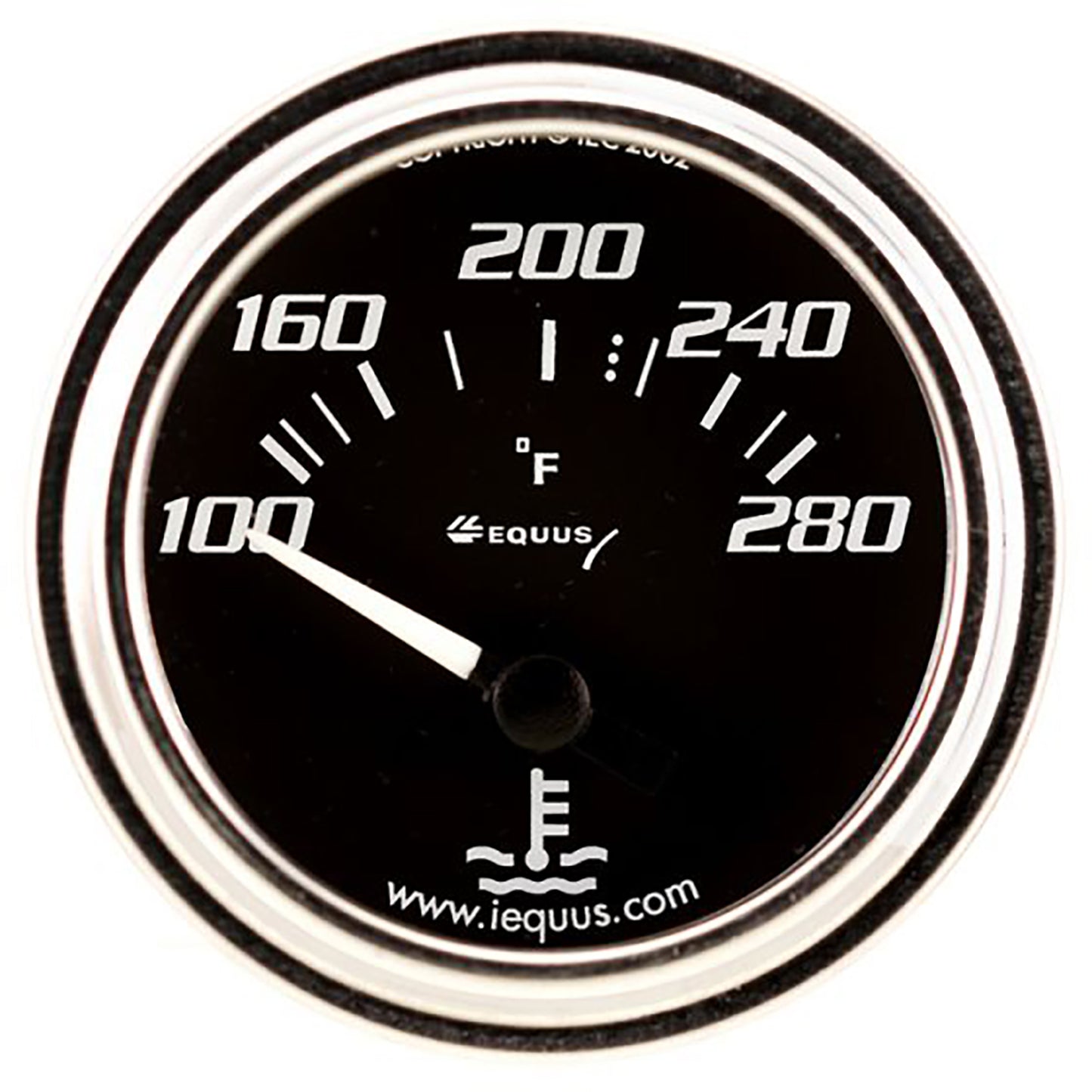 Equus 2 in. Chrome Electric Water Temperature Gauge E7262