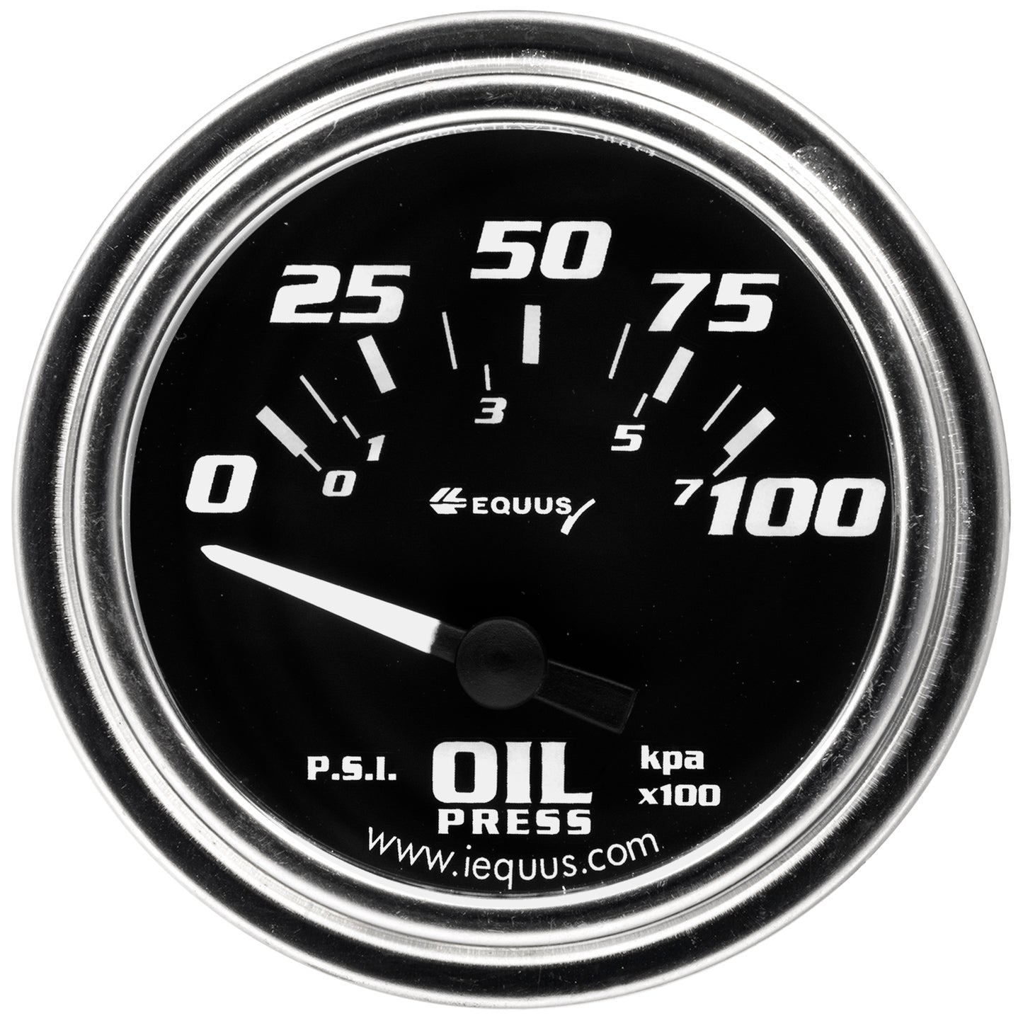 Equus 2 in. Chrome Electric Oil Pressure Gauge E7264
