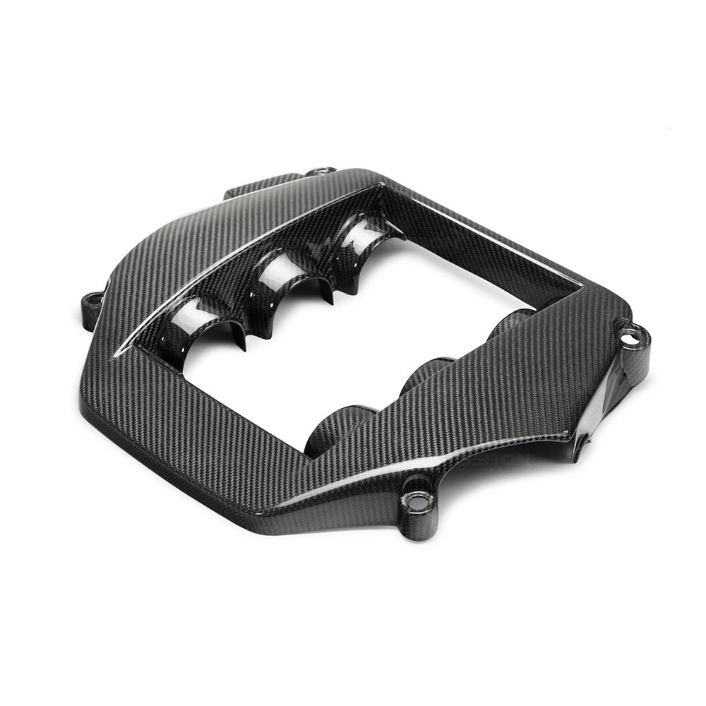Seibon Carbon EC0910NSGTR OEM-style carbon fiber engine cover for 2009-2011 Nissan GTR