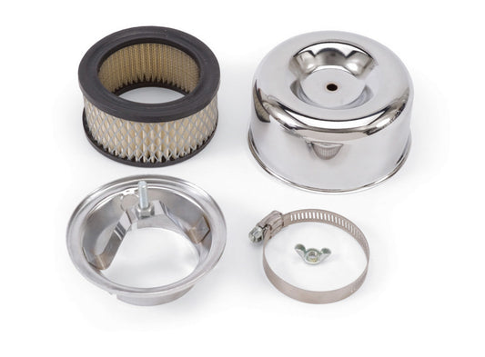 EDELBROCK Chrome Round A/C - 94 2bbl. Carb 1202