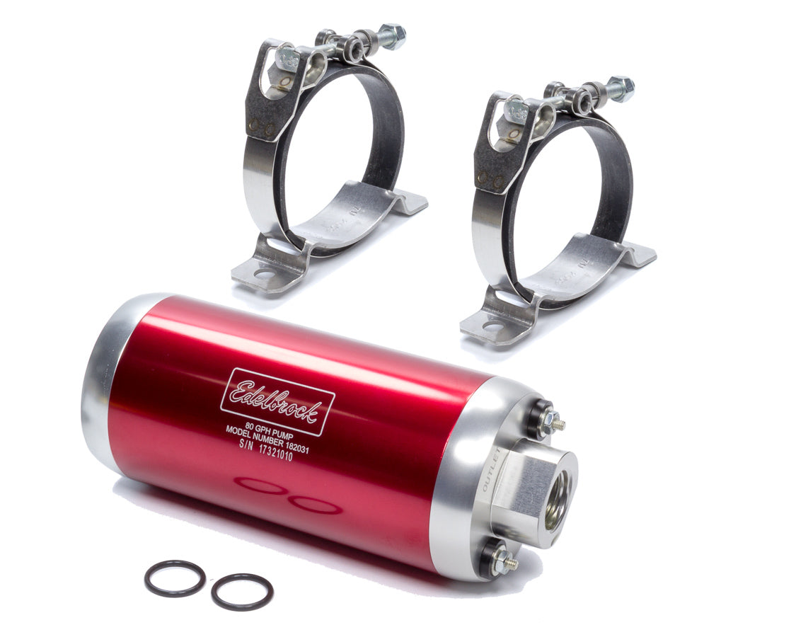 EDELBROCK EFI Electric Fuel Pump 80GPH @ 45psi Red 182031