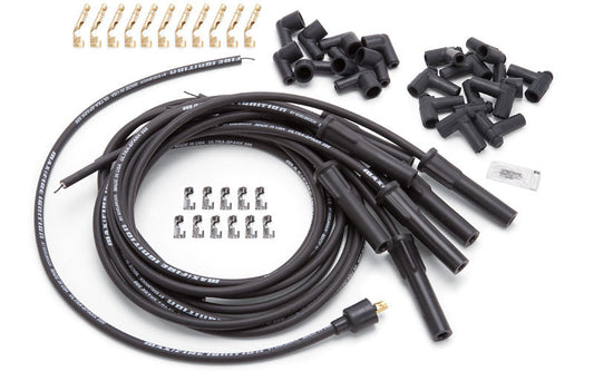 EDELBROCK Max Fire Plug Wire Set w/Str Flex Boots Black 22700