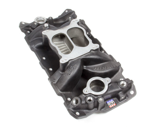EDELBROCK SBC Performer Air Gap Manifold - 262-400 Black 26013