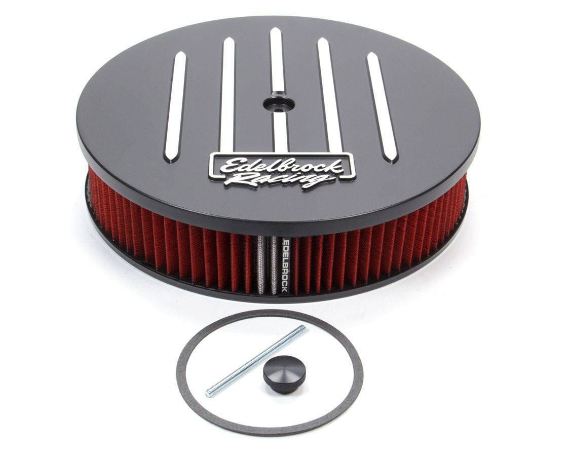 EDELBROCK Air Cleaner Kit Race Series 14in x 3in Black 41663