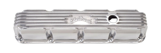 EDELBROCK SBM Classic Finned V/C's - Polished 4177