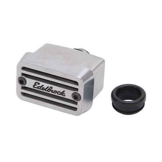 EDELBROCK Elite Series Breather - Top Mnt. w/Name 4204