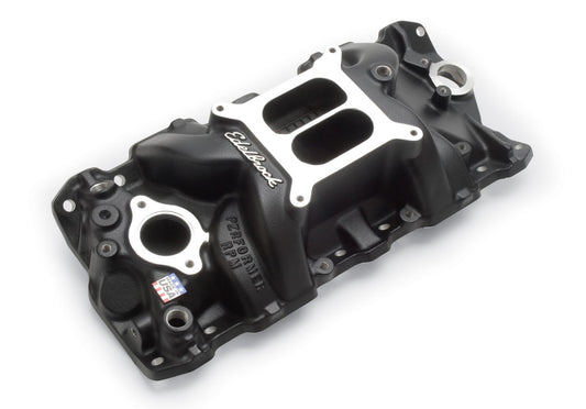 EDELBROCK SBC Performer RPM Manifold - Black 71013