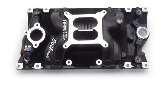 EDELBROCK SBC Performer RPM A/G Manifold - Black 75163