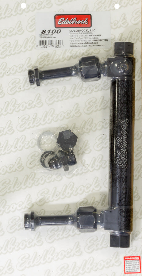 EDELBROCK Dual Feed Fuel Log Adj. 4150/4500 Series Carbs 8100
